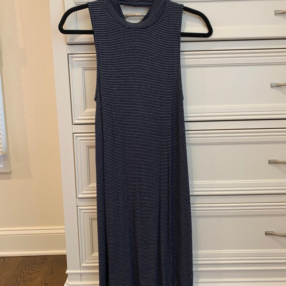 American Eagle Mock Neck Lace-Up Back Dress